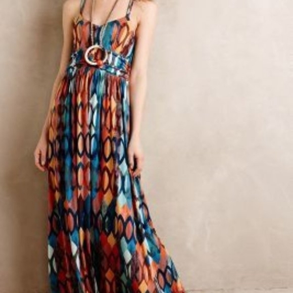 💘 Anthropologie Maeve Noetzie Maxi Dress - Picture 2 of 8